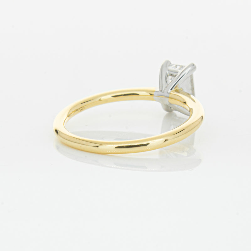 18ct Yellow Gold 1.00ct Emerald Cut Diamond Melba Ring-Ring-Walker & Hall