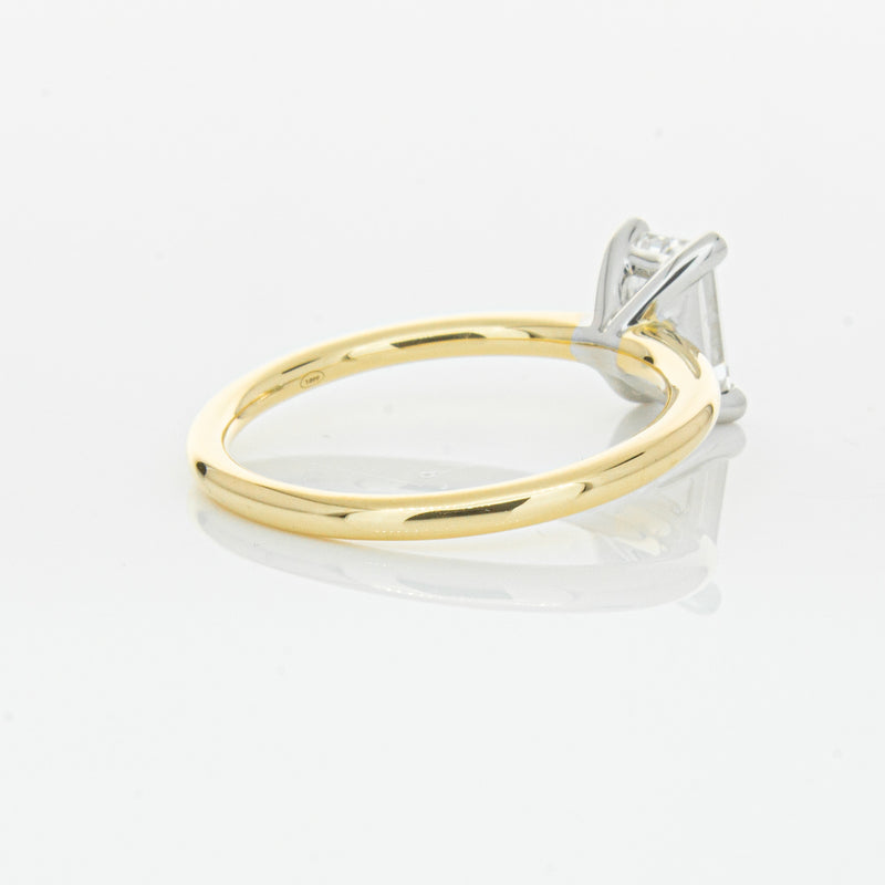 18ct Yellow Gold 1.00ct Emerald Cut Diamond Melba Ring-Ring-Walker & Hall
