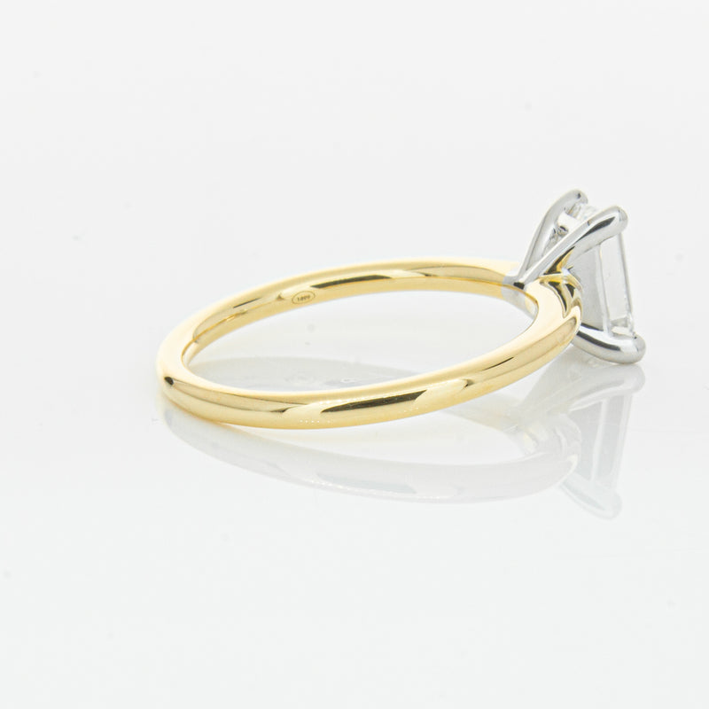 18ct Yellow Gold 1.00ct Emerald Cut Diamond Melba Ring-Ring-Walker & Hall