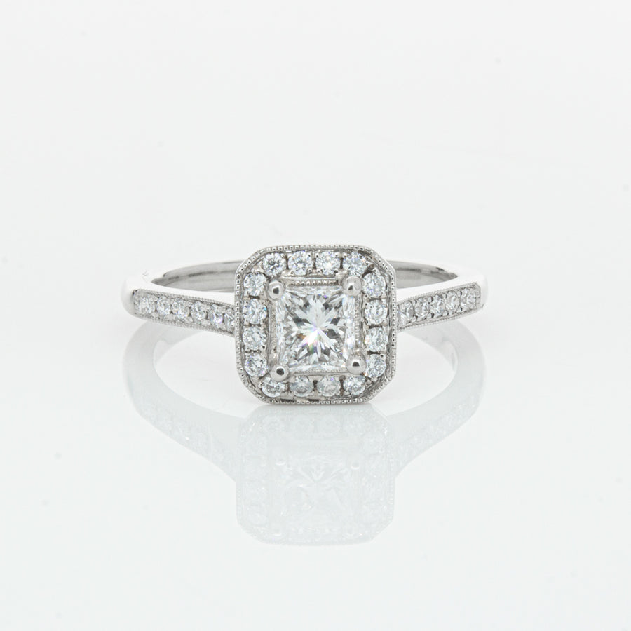 Platinum .46ct Princess Cut Reclaimed Diamond Mandalay Ring-Ring-Walker & Hall