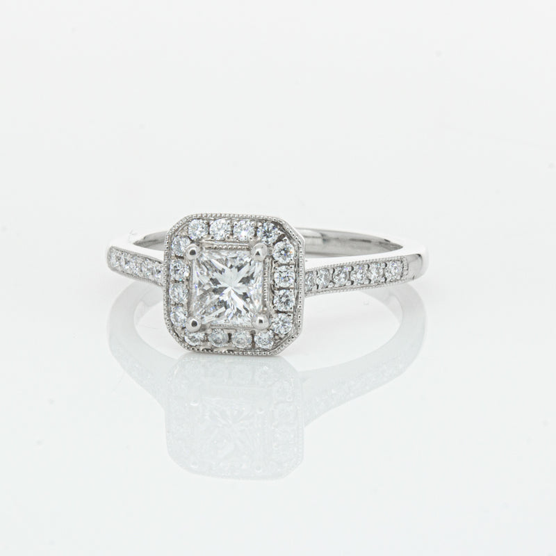 Platinum .46ct Princess Cut Reclaimed Diamond Mandalay Ring-Ring-Walker & Hall