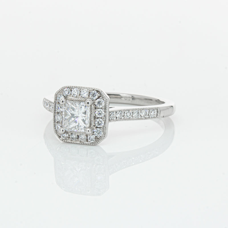 Platinum .46ct Princess Cut Reclaimed Diamond Mandalay Ring-Ring-Walker & Hall
