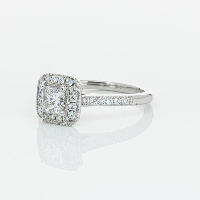 Platinum .46ct Princess Cut Reclaimed Diamond Mandalay Ring-Ring-Walker & Hall