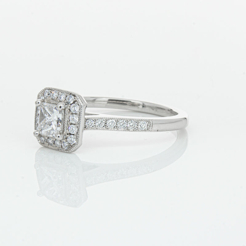 Platinum .46ct Princess Cut Reclaimed Diamond Mandalay Ring-Ring-Walker & Hall