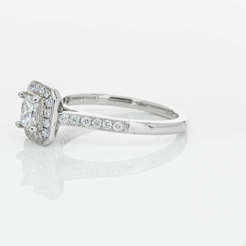 Platinum .46ct Princess Cut Reclaimed Diamond Mandalay Ring-Ring-Walker & Hall