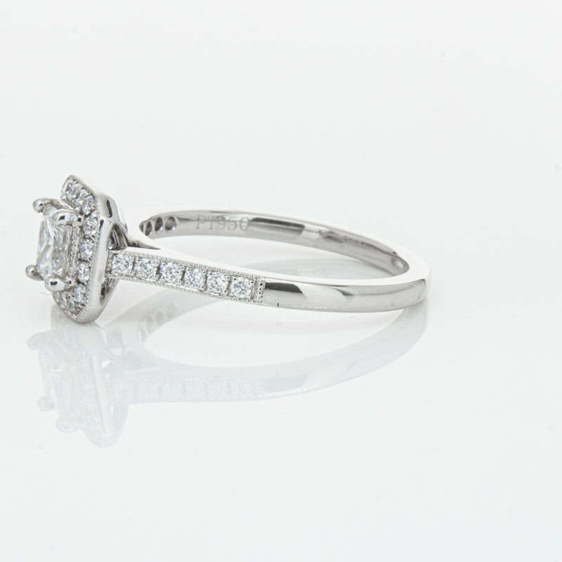 Platinum .46ct Princess Cut Reclaimed Diamond Mandalay Ring-Ring-Walker & Hall