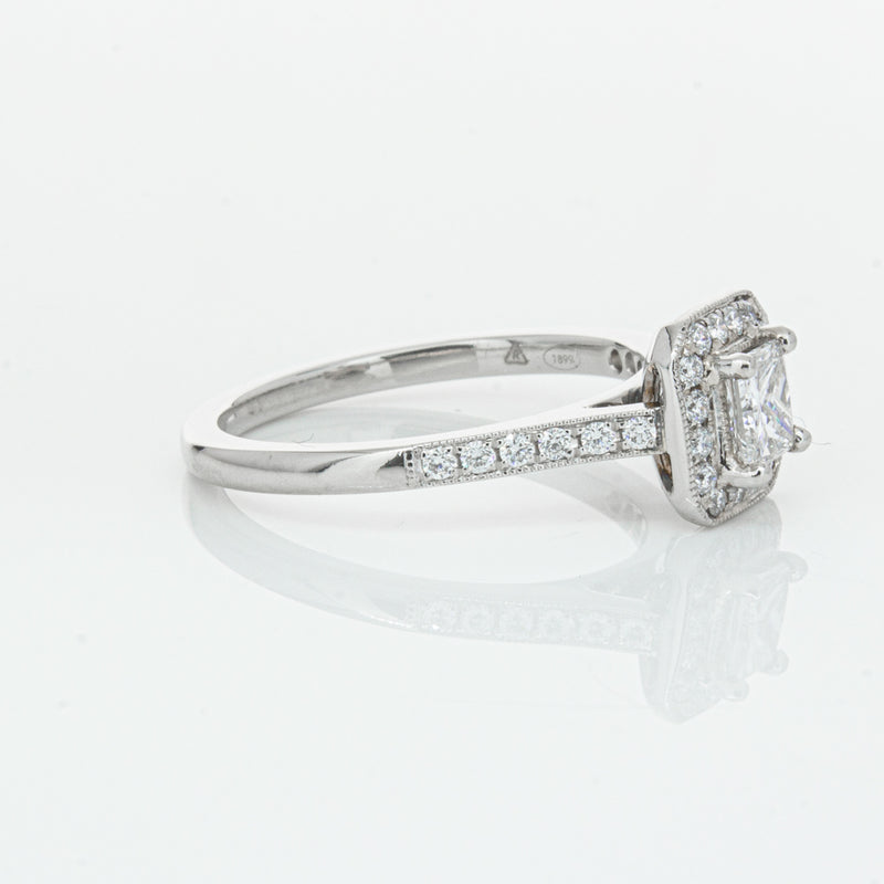 Platinum .46ct Princess Cut Reclaimed Diamond Mandalay Ring-Ring-Walker & Hall