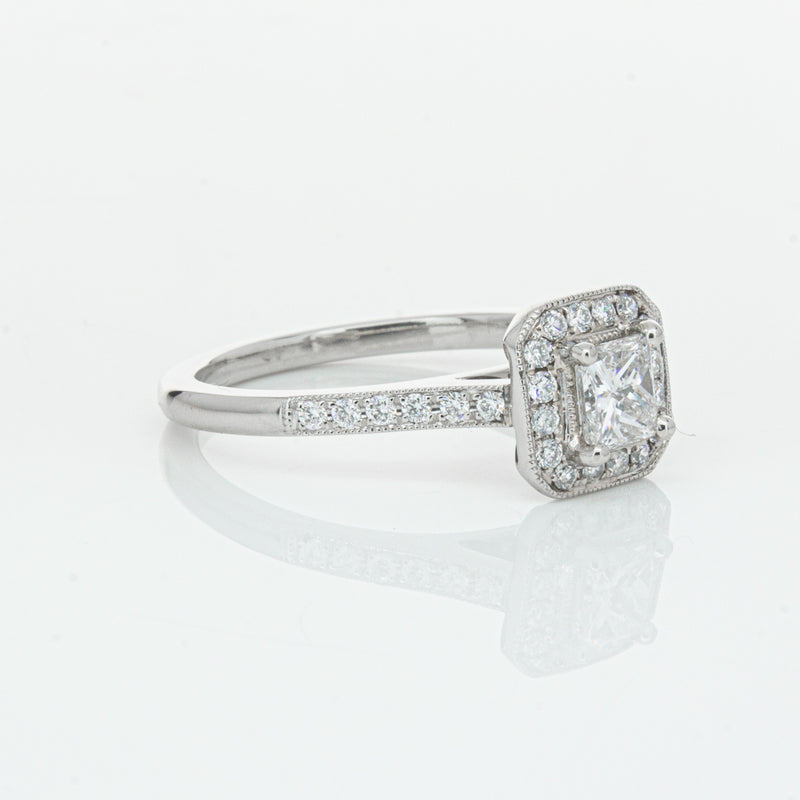 Platinum .46ct Princess Cut Reclaimed Diamond Mandalay Ring-Ring-Walker & Hall