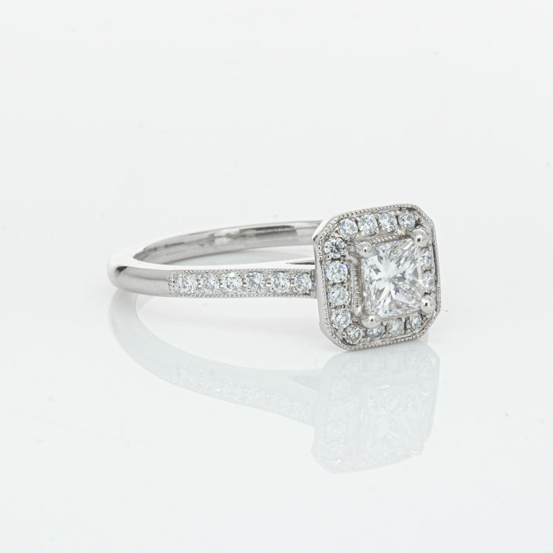 Platinum .46ct Princess Cut Reclaimed Diamond Mandalay Ring-Ring-Walker & Hall