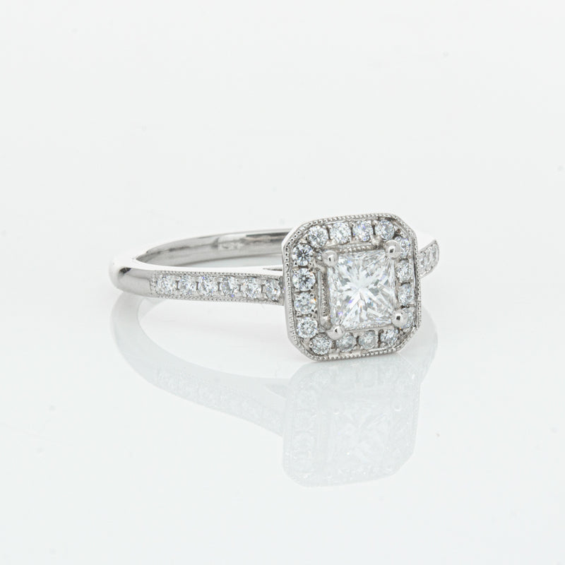 Platinum .46ct Princess Cut Reclaimed Diamond Mandalay Ring-Ring-Walker & Hall