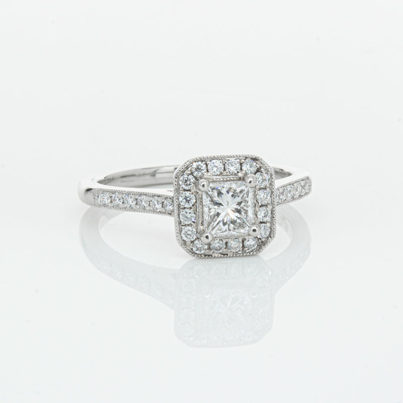 Platinum .46ct Princess Cut Reclaimed Diamond Mandalay Ring-Ring-Walker & Hall