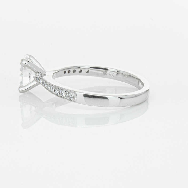18ct White Gold .70ct Oval Cut Diamond Zenith Ring-Ring-Walker & Hall