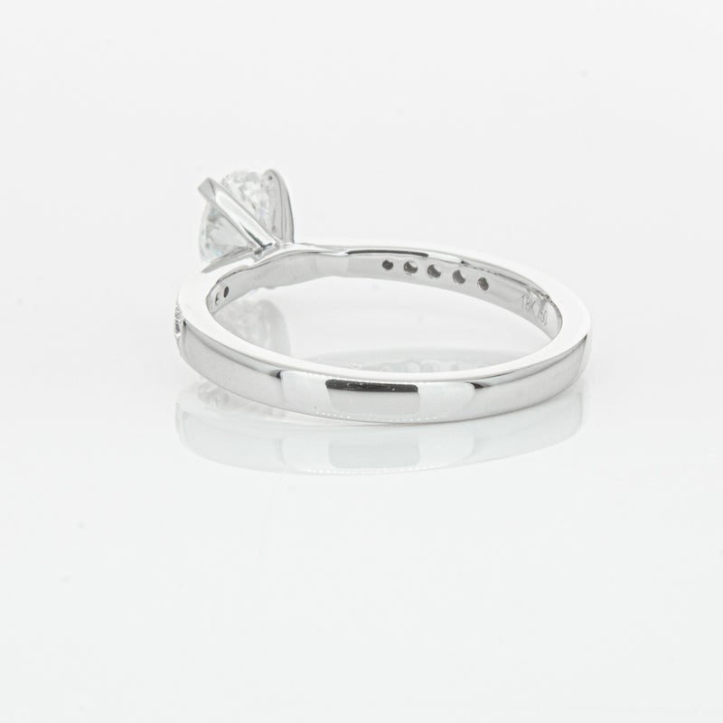 18ct White Gold .70ct Oval Cut Diamond Zenith Ring-Ring-Walker & Hall