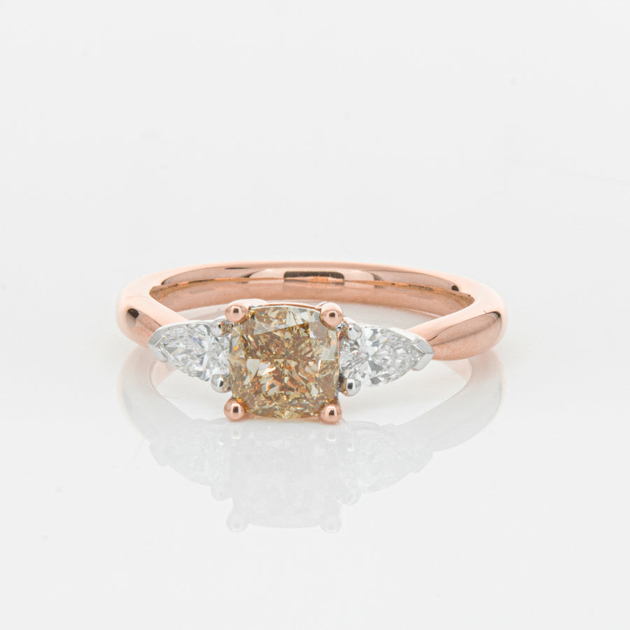 18ct Rose Gold 1.21ct Champagne Diamond Ayla Ring-Ring-Walker & Hall