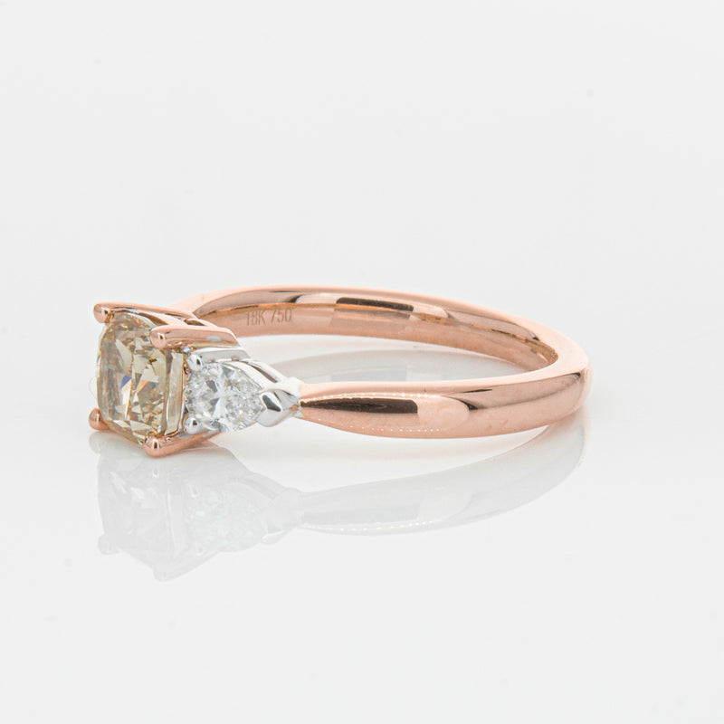 18ct Rose Gold 1.21ct Champagne Diamond Ayla Ring-Ring-Walker & Hall