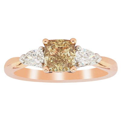 18ct Rose Gold 1.21ct Champagne Diamond Ayla Ring-Ring-Walker & Hall