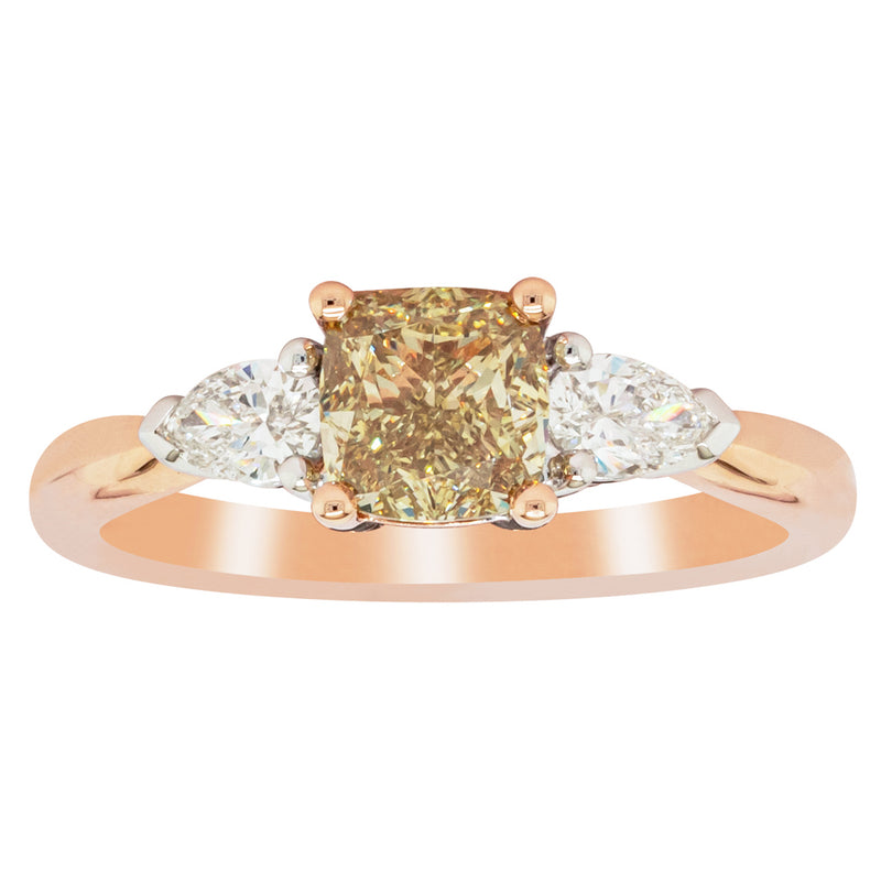 18ct Rose Gold 1.21ct Champagne Diamond Ayla Ring-Ring-Walker & Hall