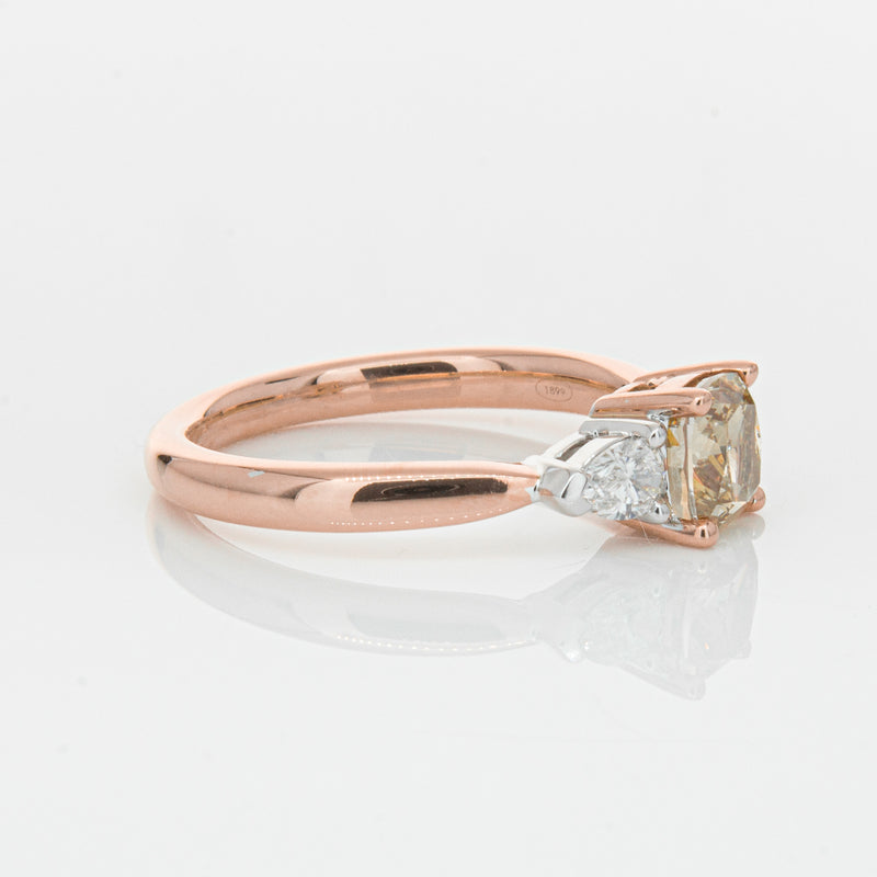 18ct Rose Gold 1.21ct Champagne Diamond Ayla Ring-Ring-Walker & Hall