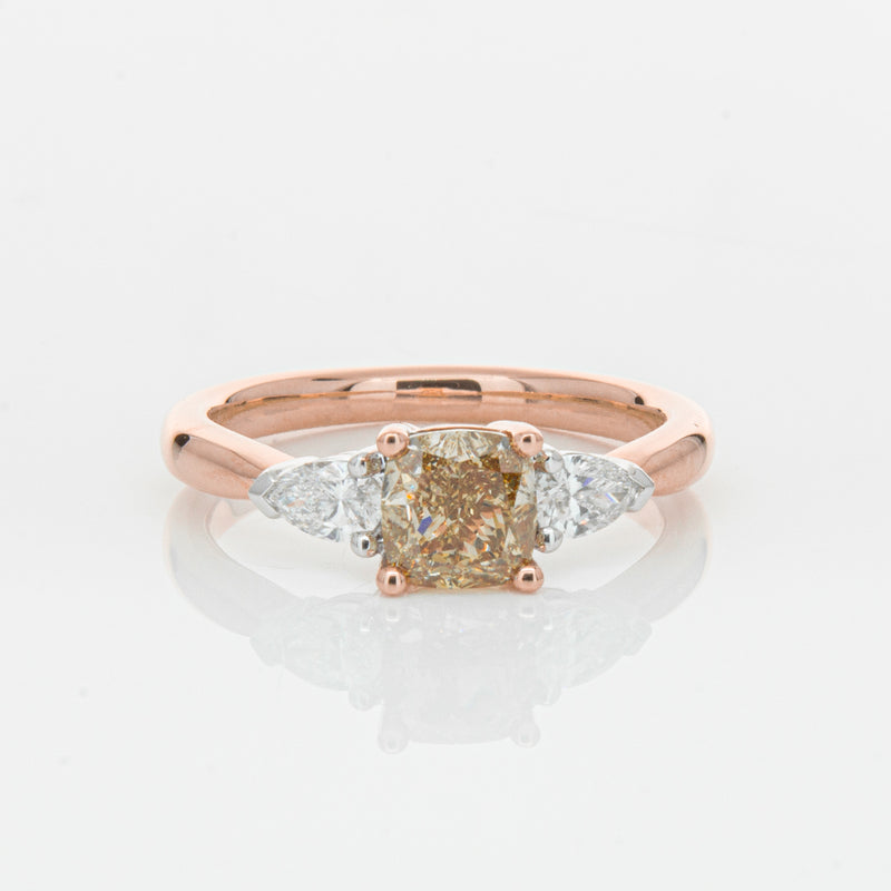 18ct Rose Gold 1.21ct Champagne Diamond Ayla Ring-Ring-Walker & Hall