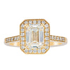 18ct Yellow Gold 1.51ct Emerald Cut Diamond Aria Ring-Ring-Walker & Hall