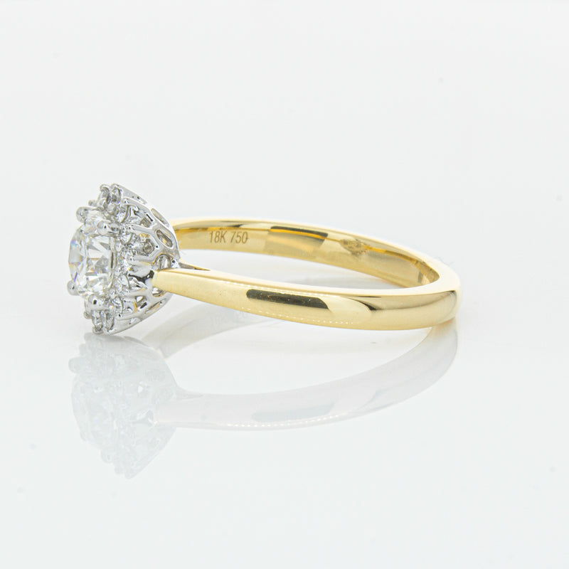 18ct Yellow Gold .70ct Diamond Belle Ring-Ring-Walker & Hall