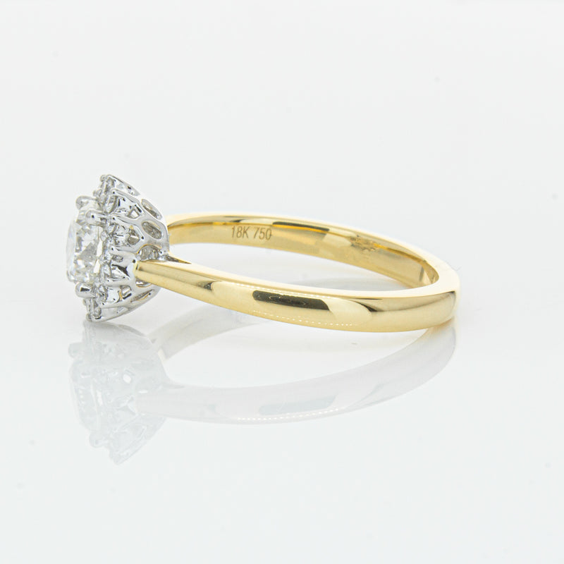 18ct Yellow Gold .70ct Diamond Belle Ring-Ring-Walker & Hall
