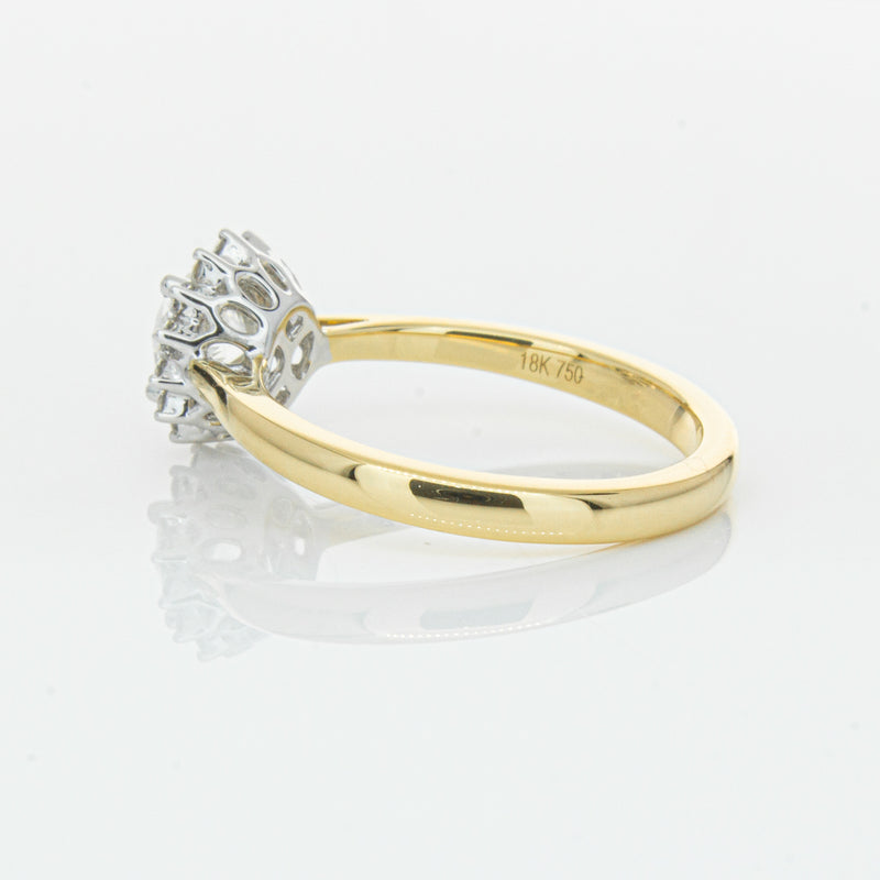 18ct Yellow Gold .70ct Diamond Belle Ring-Ring-Walker & Hall