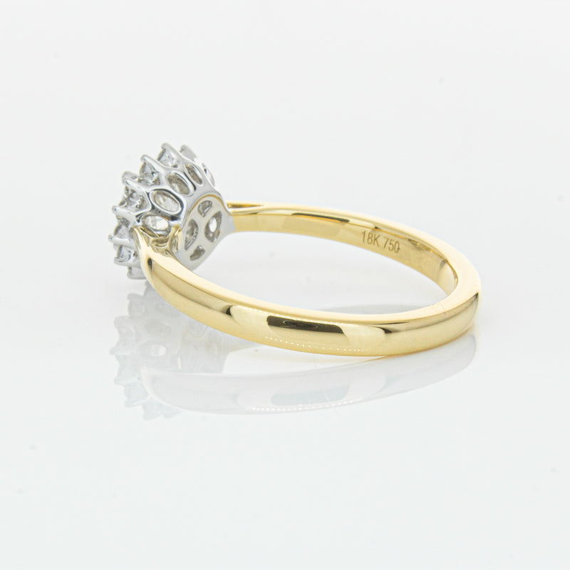 18ct Yellow Gold .70ct Diamond Belle Ring-Ring-Walker & Hall