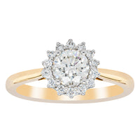 18ct Yellow Gold .70ct Diamond Belle Ring-Ring-Walker & Hall