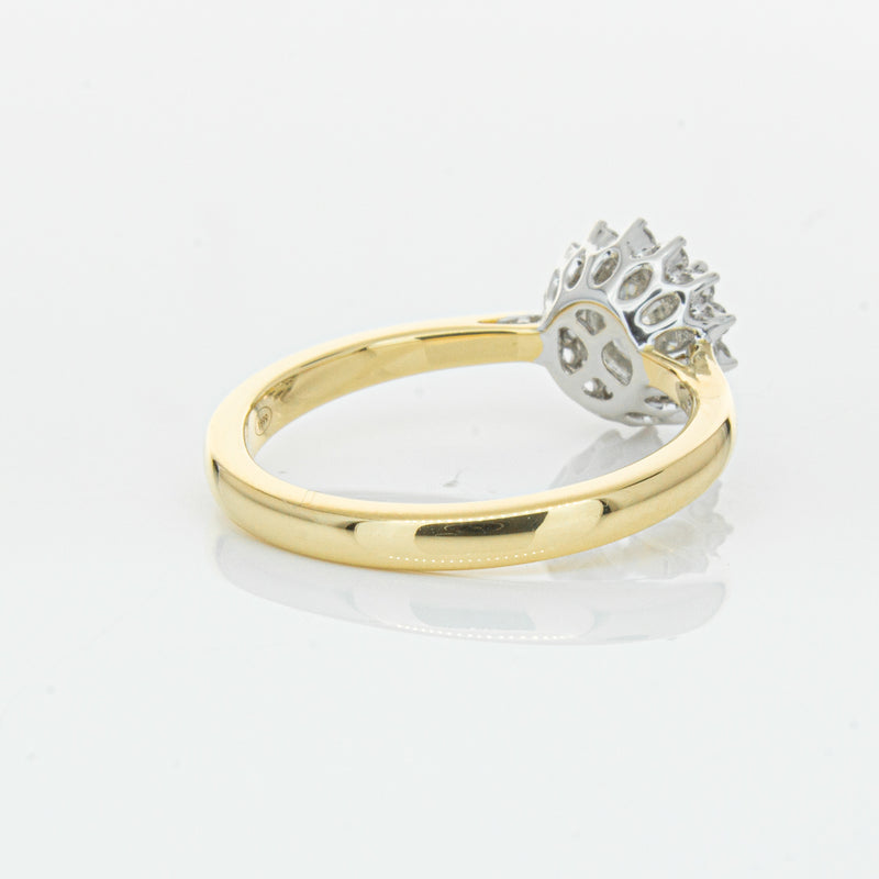 18ct Yellow Gold .70ct Diamond Belle Ring-Ring-Walker & Hall