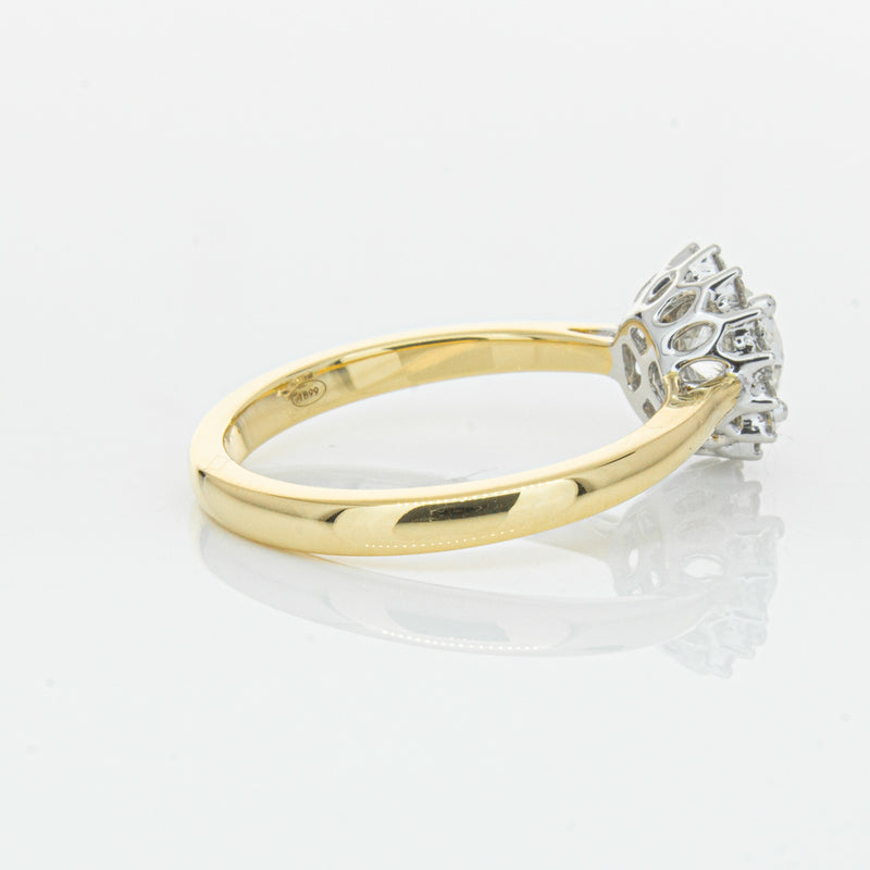 18ct Yellow Gold .70ct Diamond Belle Ring-Ring-Walker & Hall