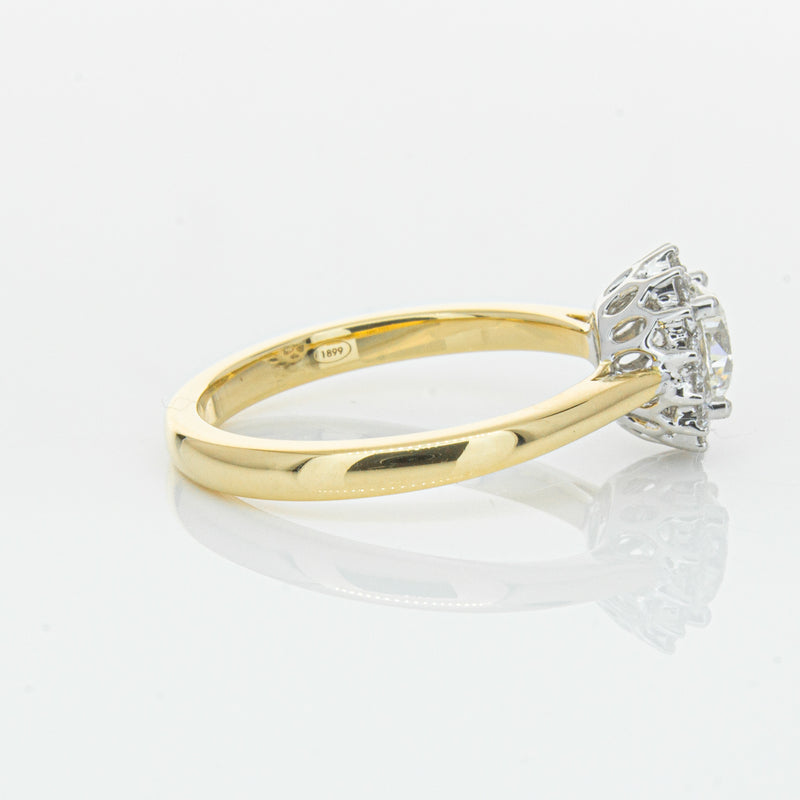 18ct Yellow Gold .70ct Diamond Belle Ring-Ring-Walker & Hall