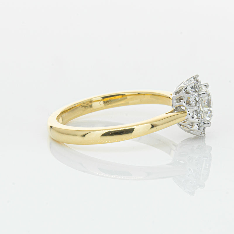 18ct Yellow Gold .70ct Diamond Belle Ring-Ring-Walker & Hall