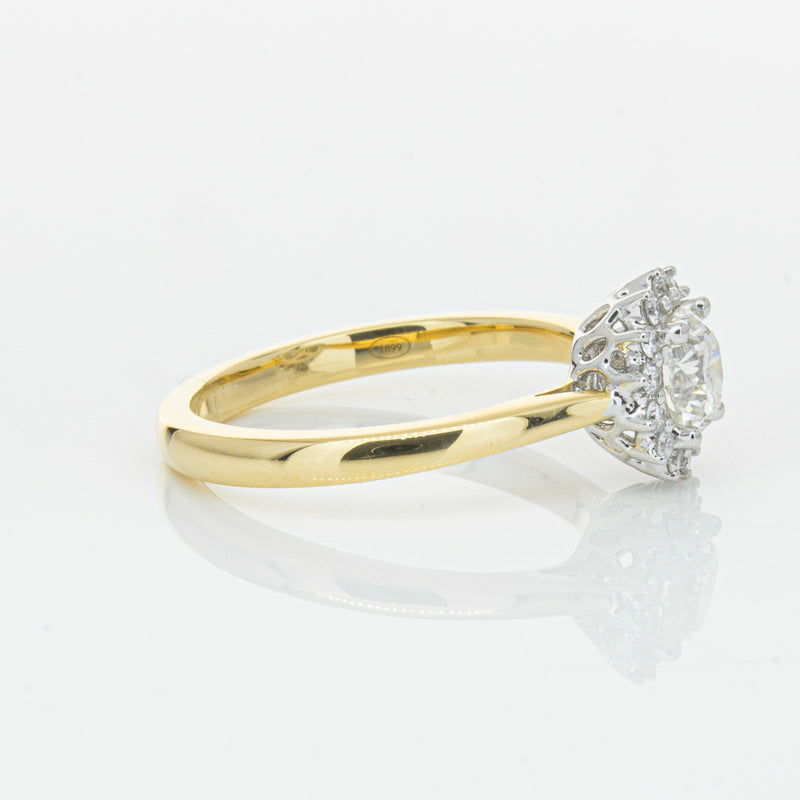 18ct Yellow Gold .70ct Diamond Belle Ring-Ring-Walker & Hall