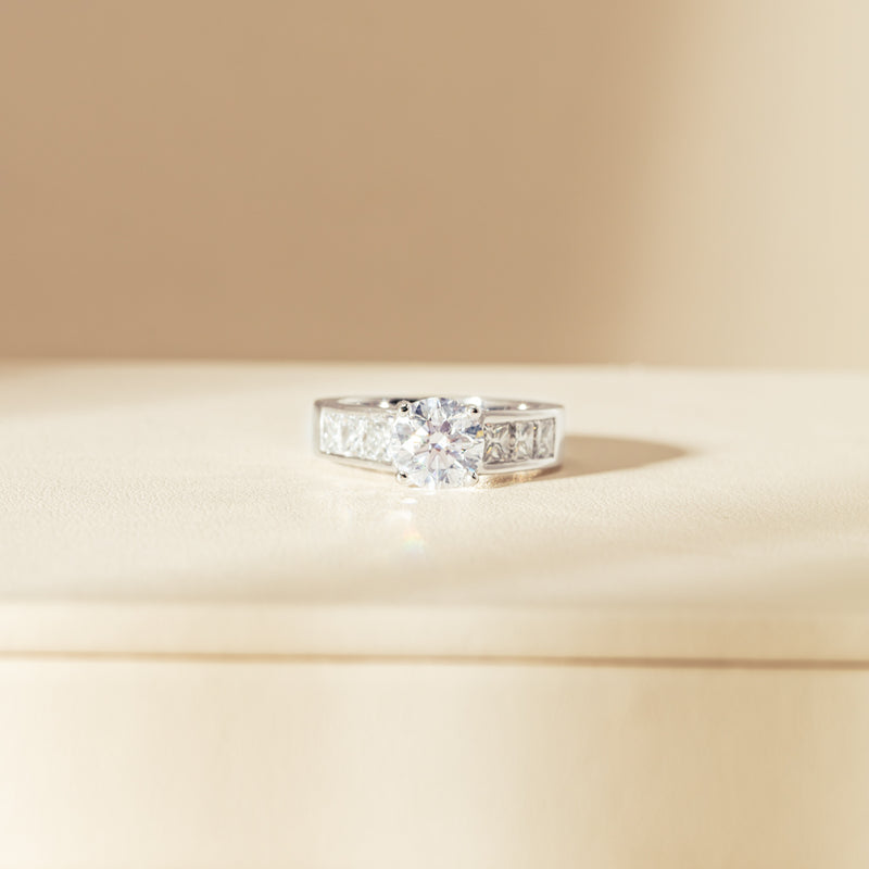 18ct White Gold 1.90ct Diamond Ring-Ring-Walker & Hall