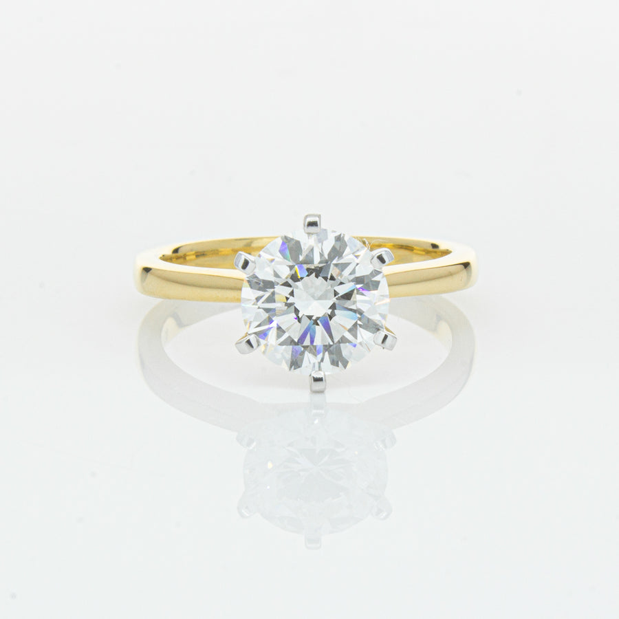 18ct Yellow Gold 2.01ct Diamond Capri Ring-Ring-Walker & Hall
