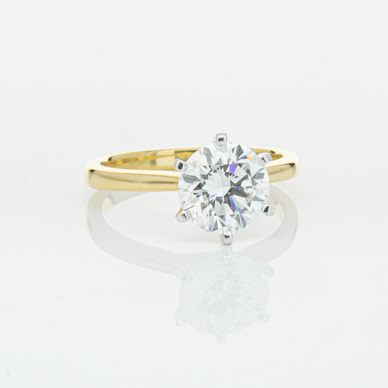18ct Yellow Gold 2.01ct Diamond Capri Ring-Ring-Walker & Hall
