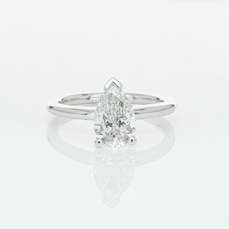 18ct White Gold 1.51ct Pear Cut Diamond Melba Ring-Ring-Walker & Hall