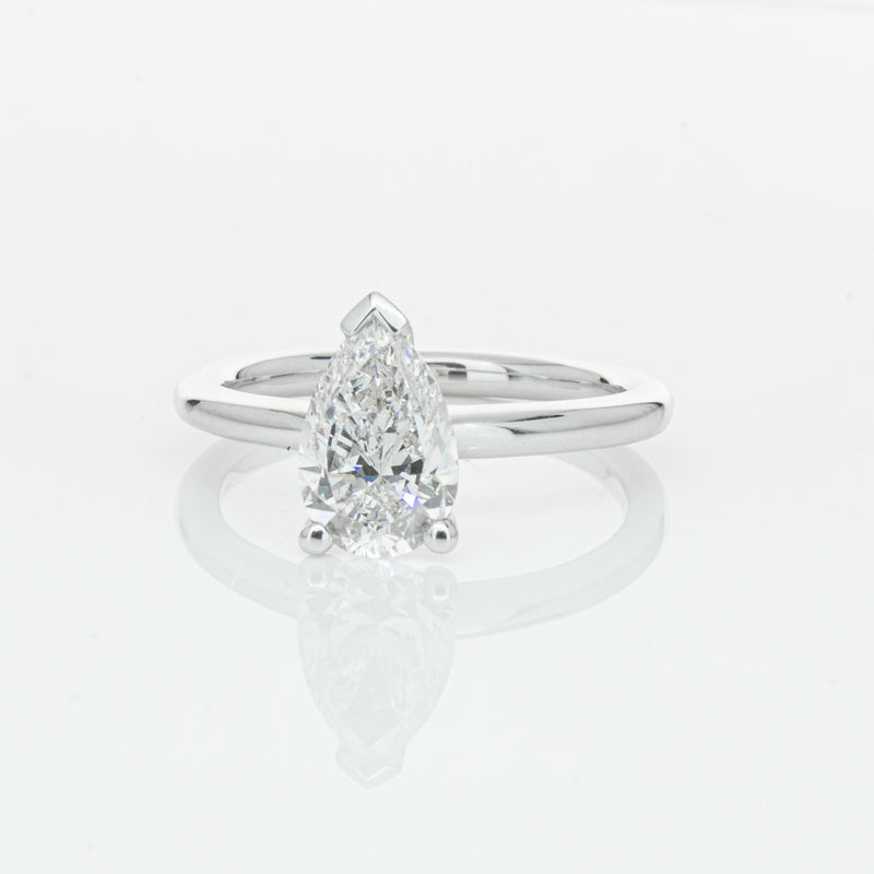 18ct White Gold 1.51ct Pear Cut Diamond Melba Ring-Ring-Walker & Hall