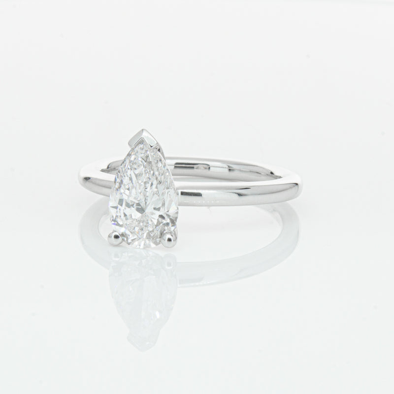18ct White Gold 1.51ct Pear Cut Diamond Melba Ring-Ring-Walker & Hall