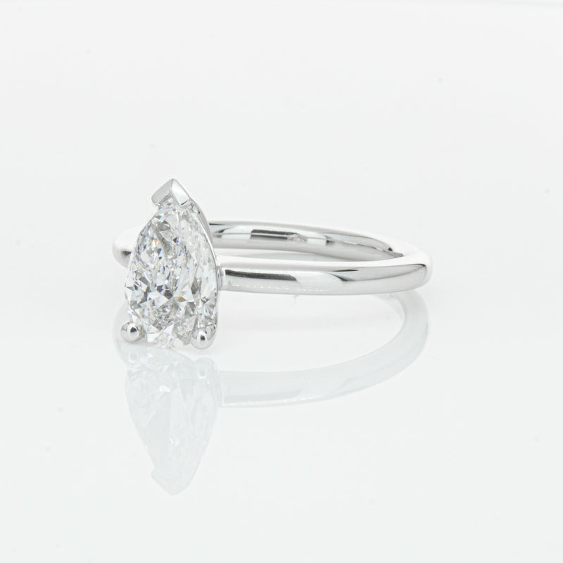 18ct White Gold 1.51ct Pear Cut Diamond Melba Ring-Ring-Walker & Hall