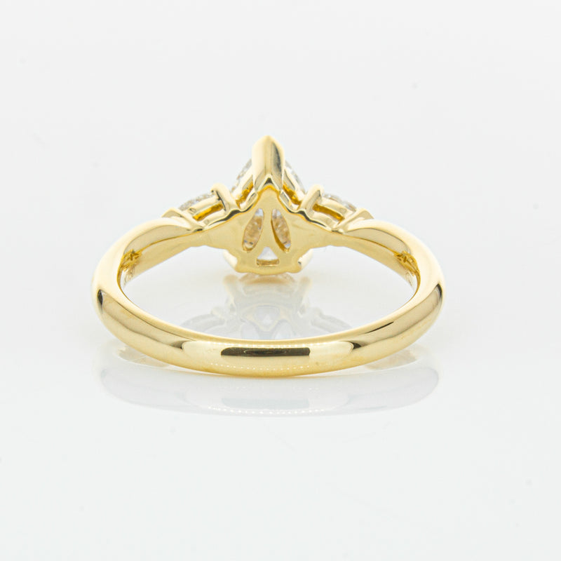 18ct Yellow Gold 1.00ct Pear Diamond Ayla Ring-Ring-Walker & Hall