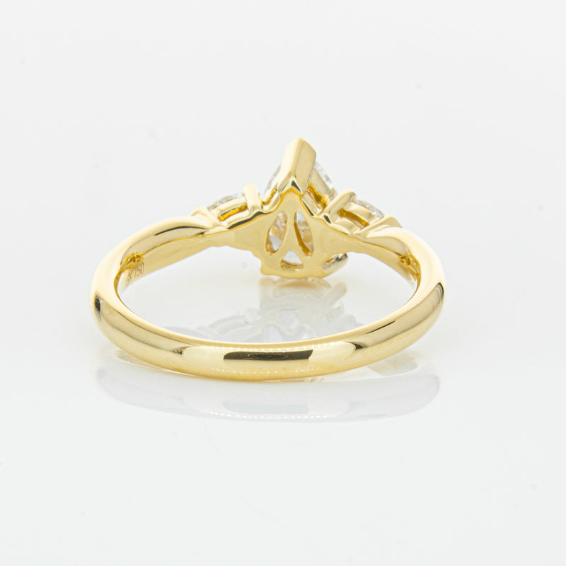 18ct Yellow Gold 1.00ct Pear Diamond Ayla Ring-Ring-Walker & Hall