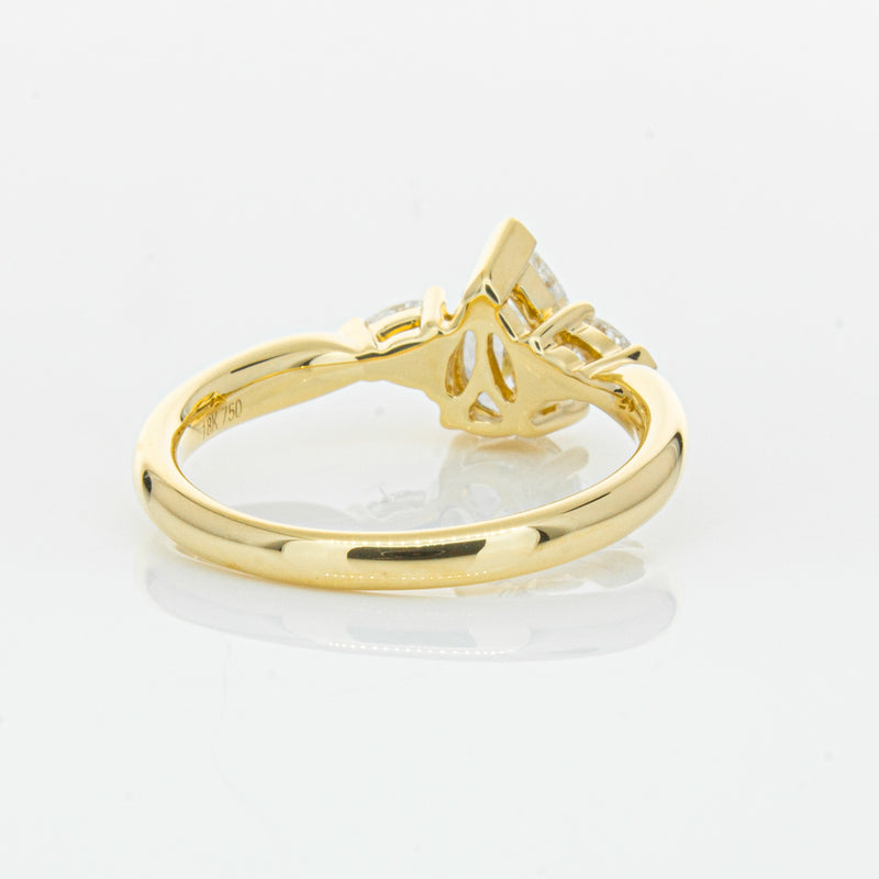 18ct Yellow Gold 1.00ct Pear Diamond Ayla Ring-Ring-Walker & Hall