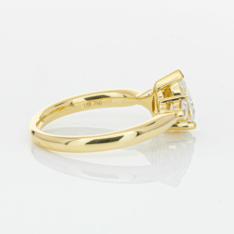 18ct Yellow Gold 1.00ct Pear Diamond Ayla Ring-Ring-Walker & Hall