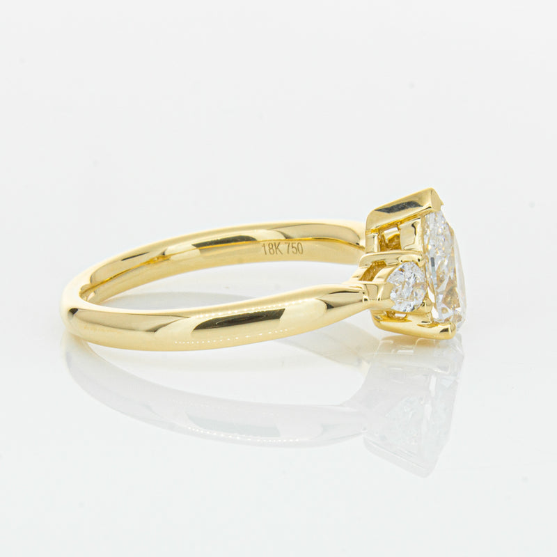 18ct Yellow Gold 1.00ct Pear Diamond Ayla Ring-Ring-Walker & Hall