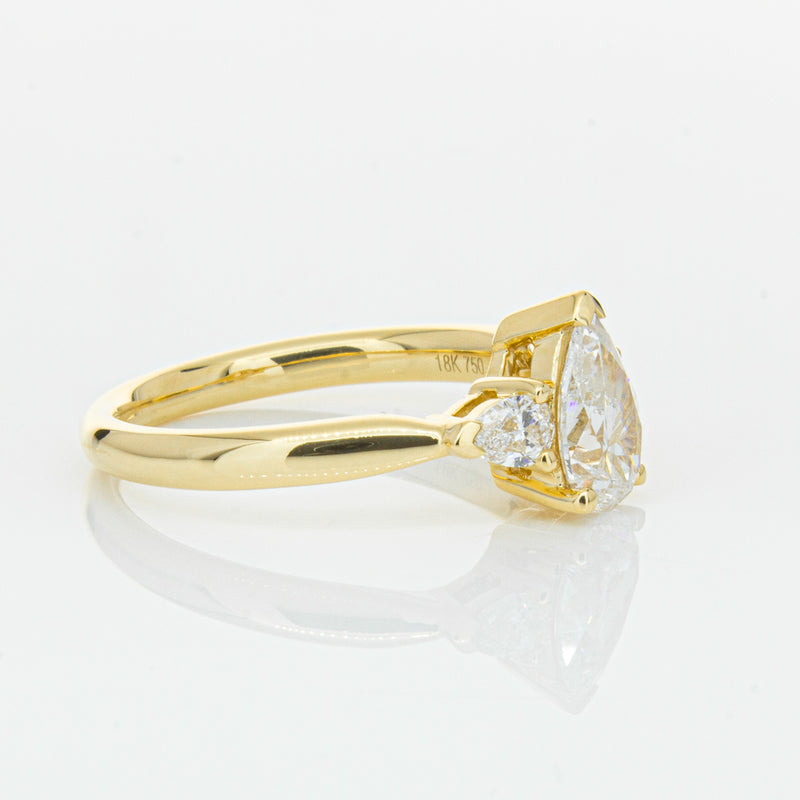 18ct Yellow Gold 1.00ct Pear Diamond Ayla Ring-Ring-Walker & Hall