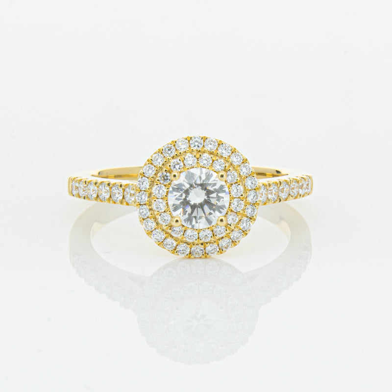 18ct Yellow Gold .40ct Diamond Rosa Ring-Ring-Walker & Hall