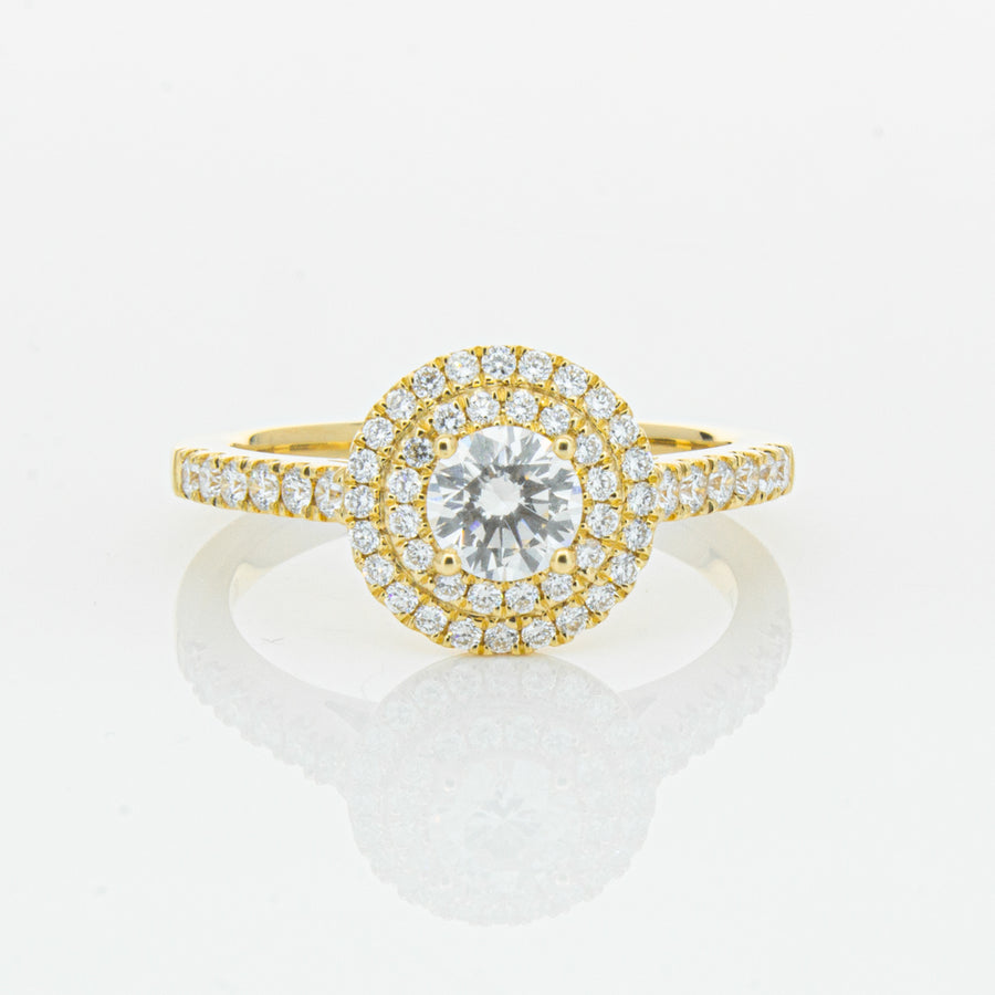 18ct Yellow Gold .40ct Diamond Rosa Ring-Ring-Walker & Hall