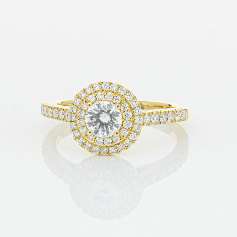 18ct Yellow Gold .40ct Diamond Rosa Ring-Ring-Walker & Hall